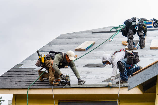 Professional Flat Roof Repair technician working in South Portland, ME